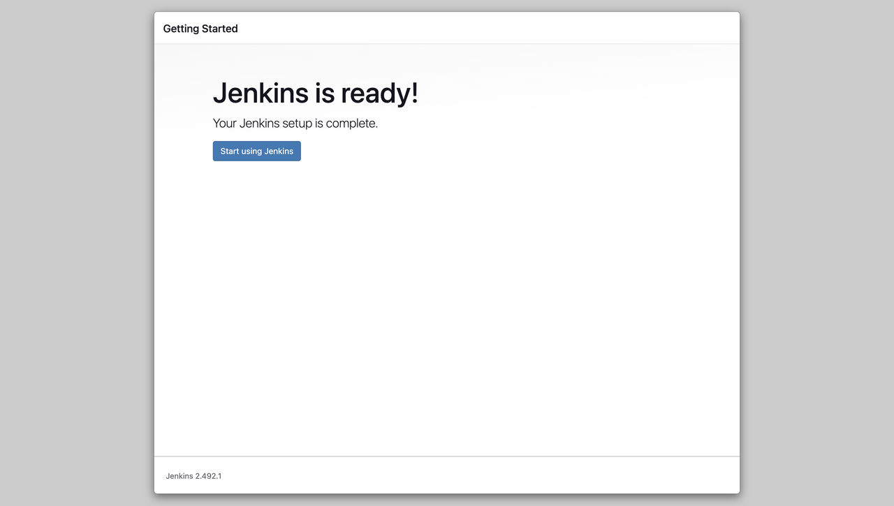 Last step of Jenkins setup