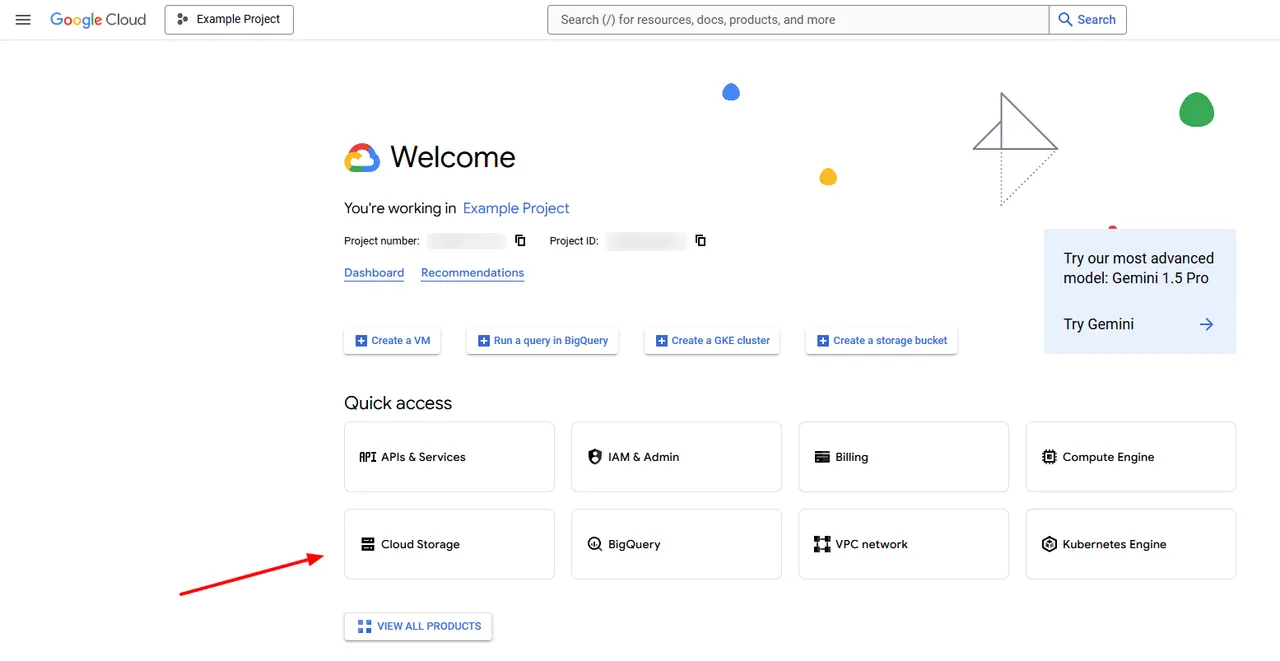 View the Google Cloud Project number