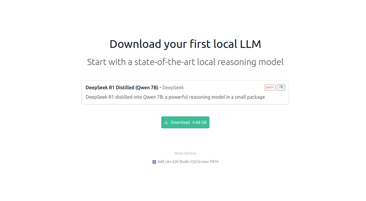 Set up LM Studio LLM Page