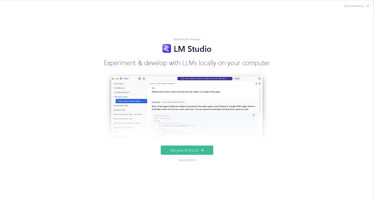 Open LM Studio