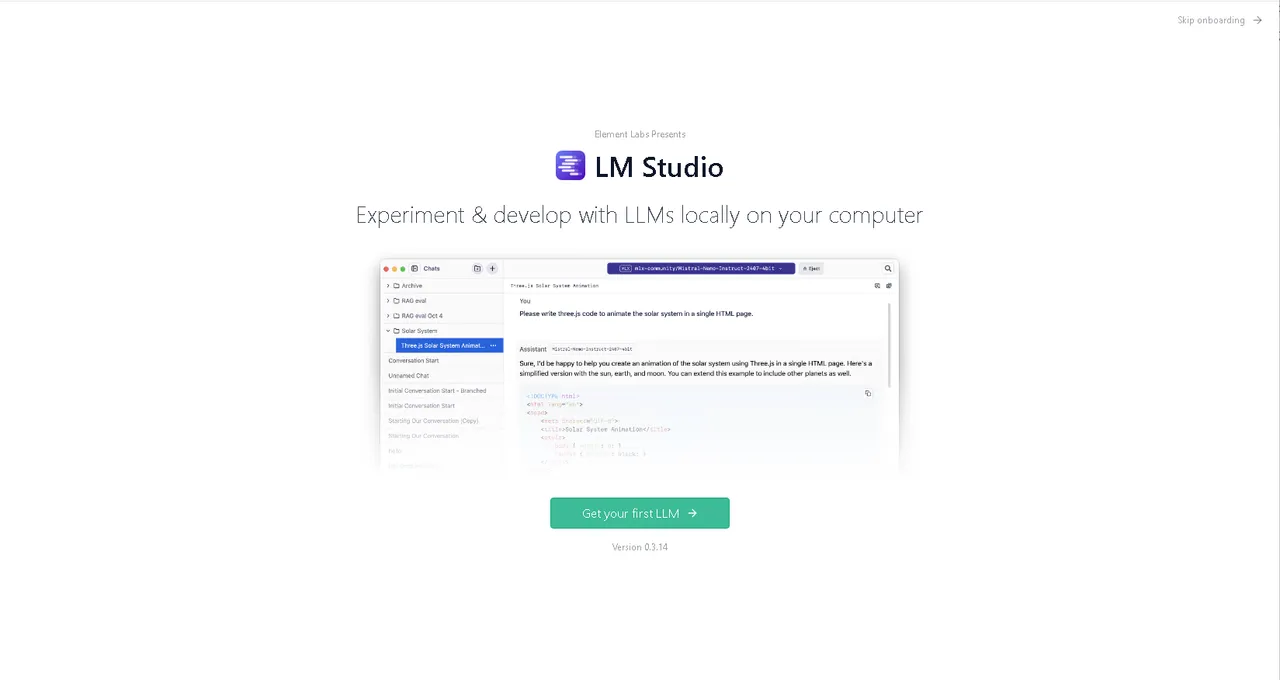 Open LM Studio