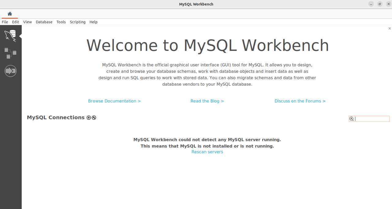Launch MySQL Workbench