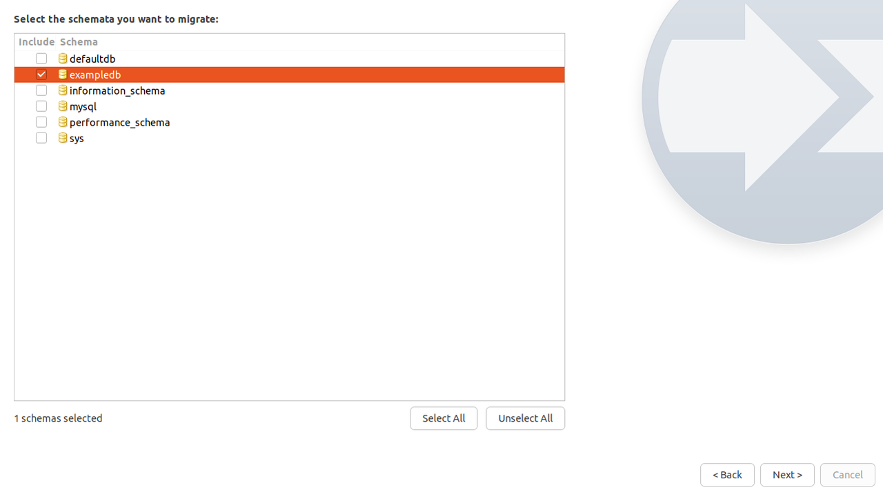 Select databases