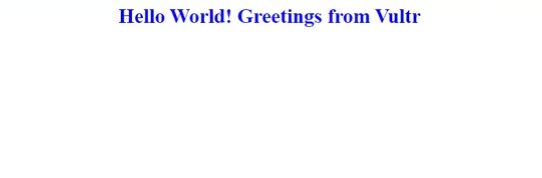A Greetings From Vultr PHP application