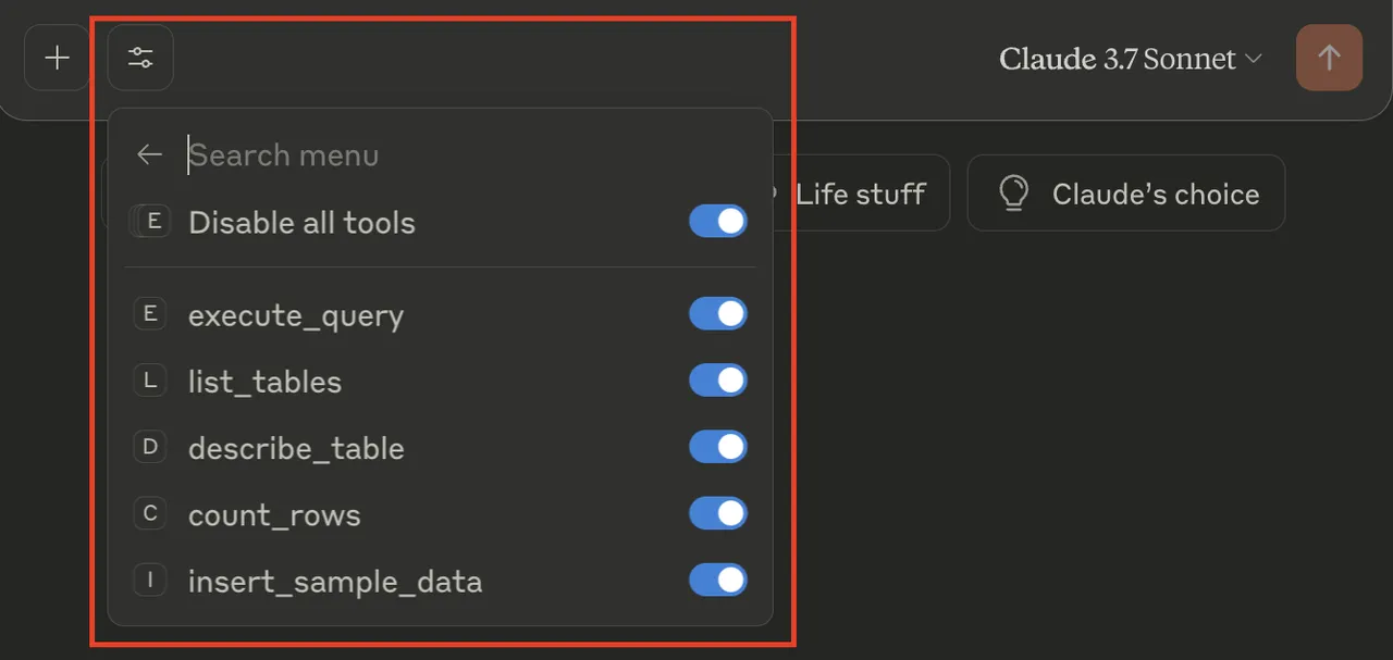 Enable MCP server tools