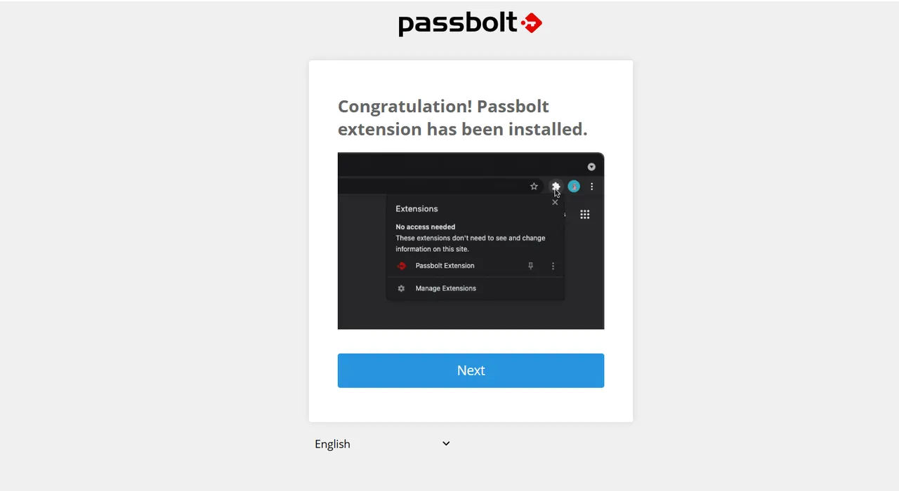 Passbolt Extension Installed