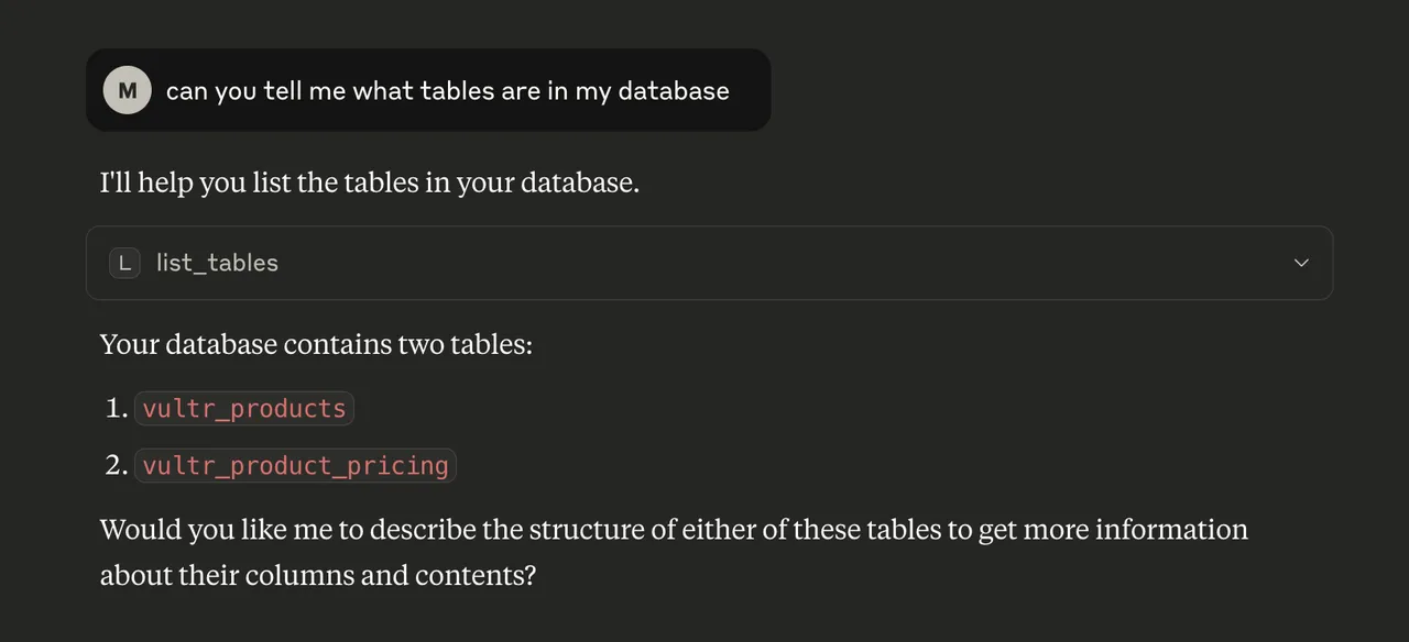 MCP query execution