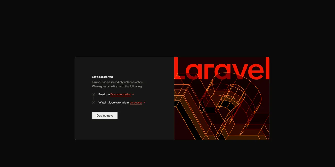Laravel application interface