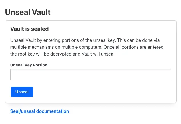 Unseal Vault