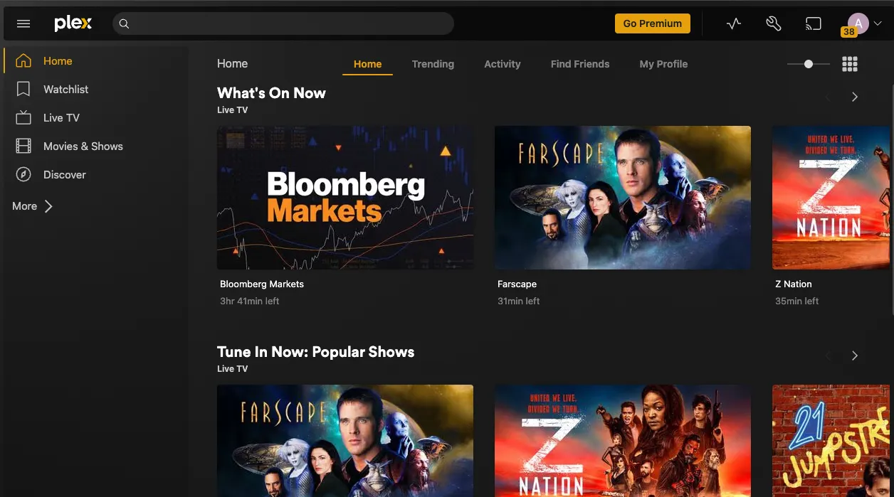 Plex Dashboard