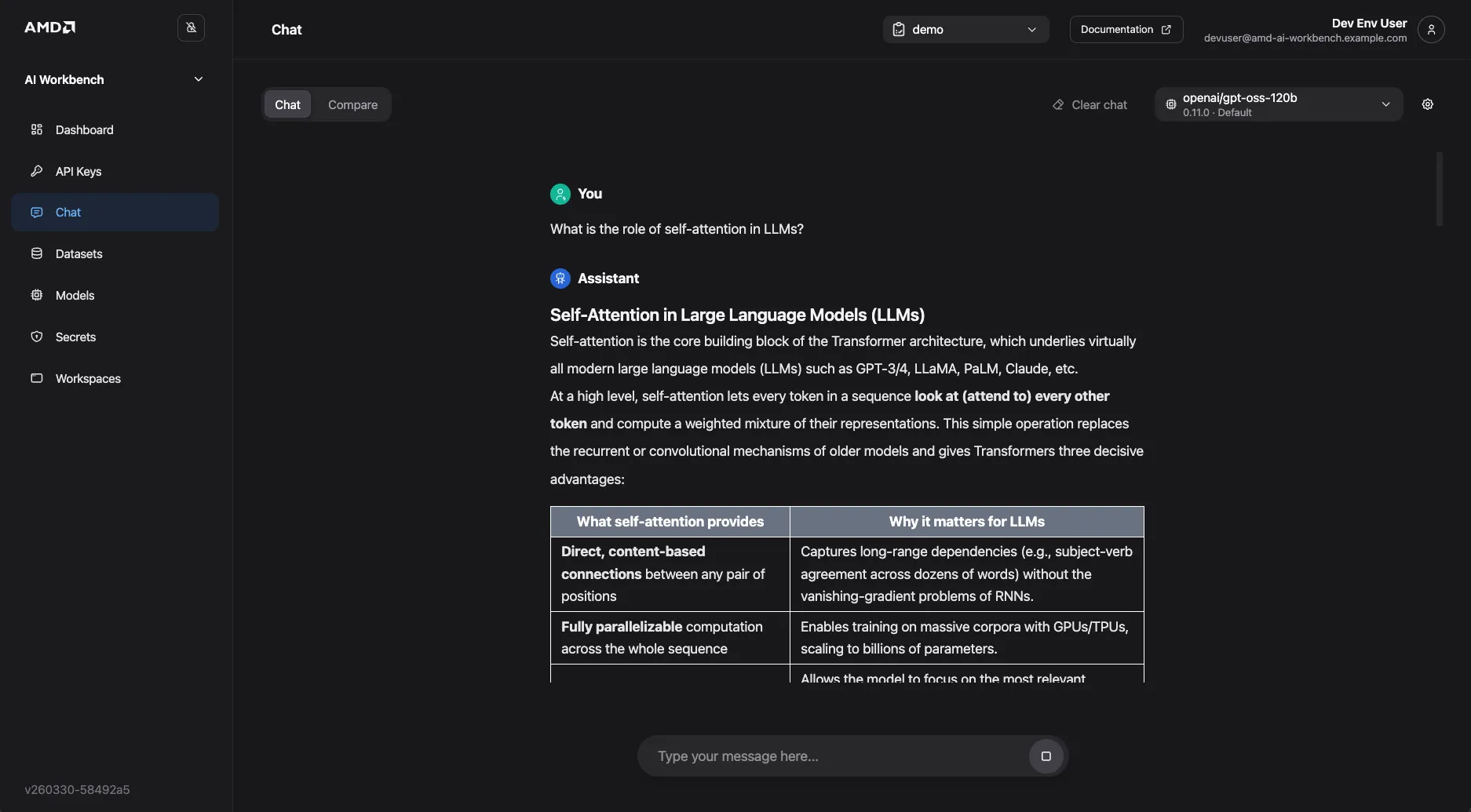 Chat Interface