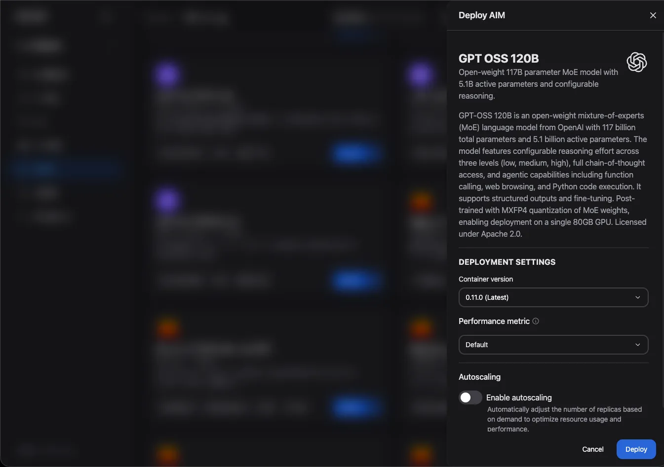Deploy AIM Panel