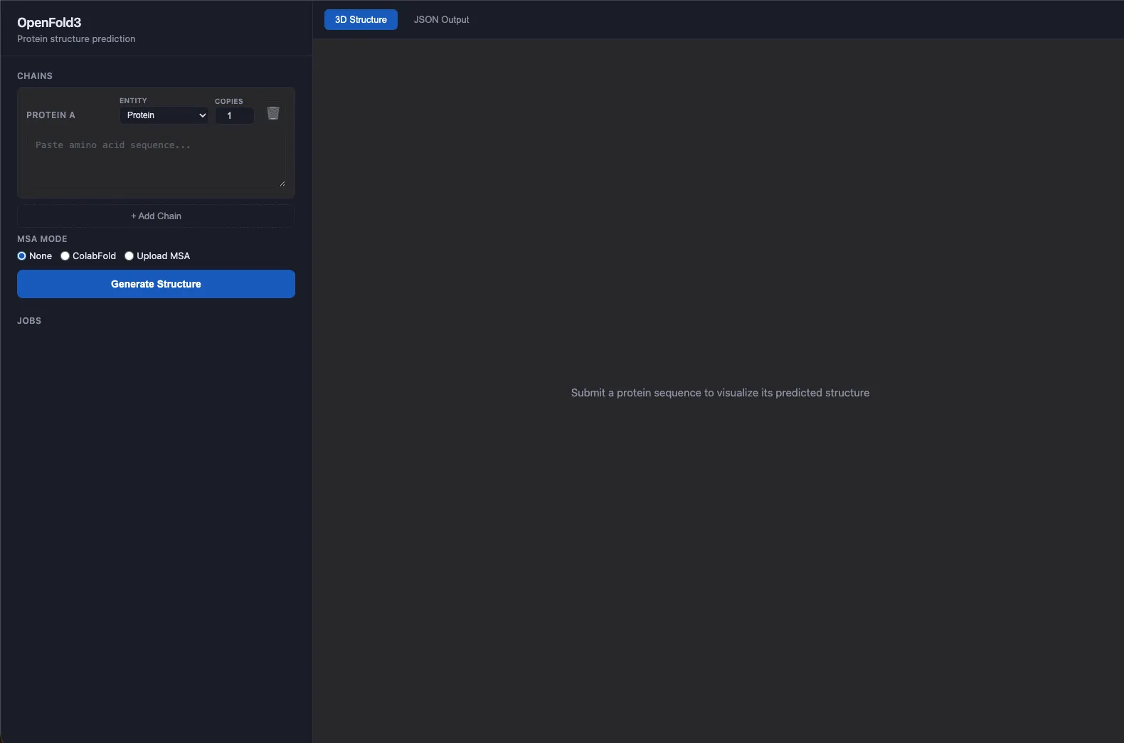 OpenFold3 UI