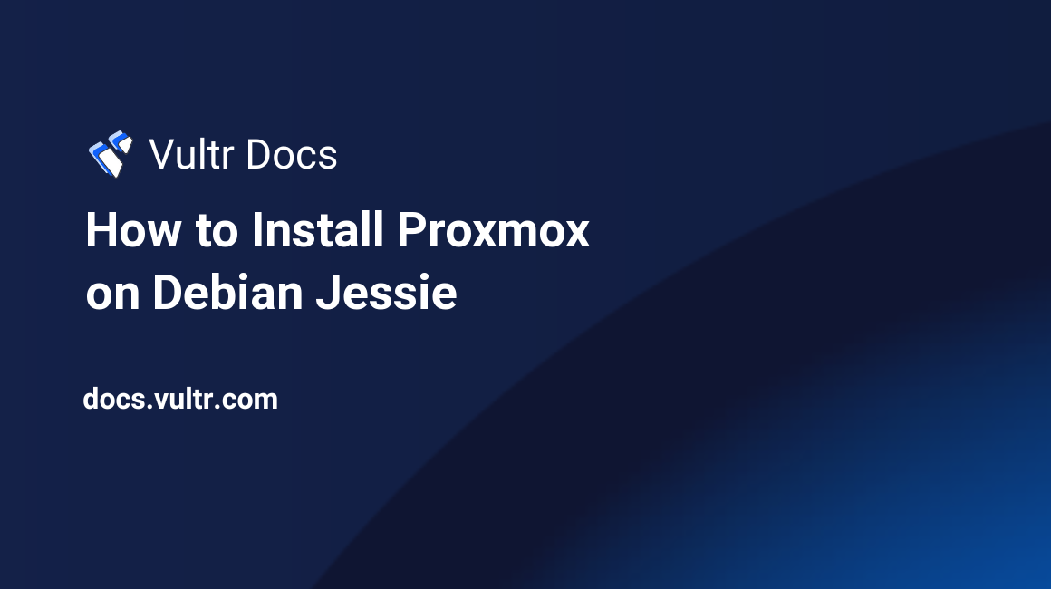 How to Install Proxmox on Debian Jessie header image