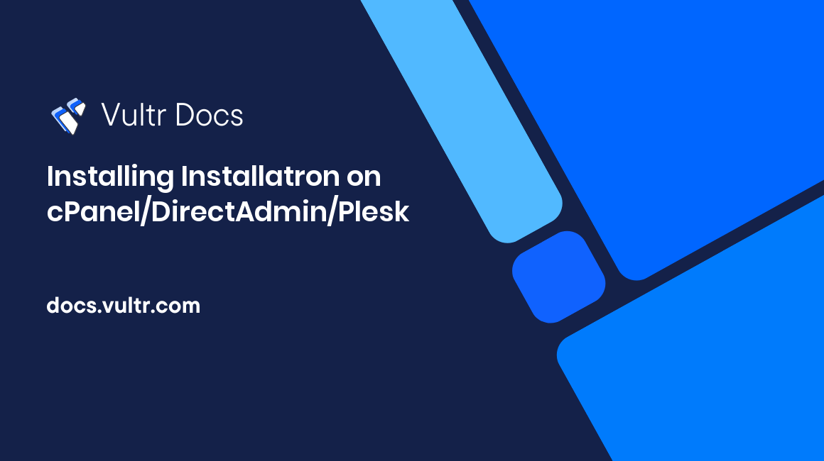 Installing Installatron on cPanel/DirectAdmin/Plesk header image