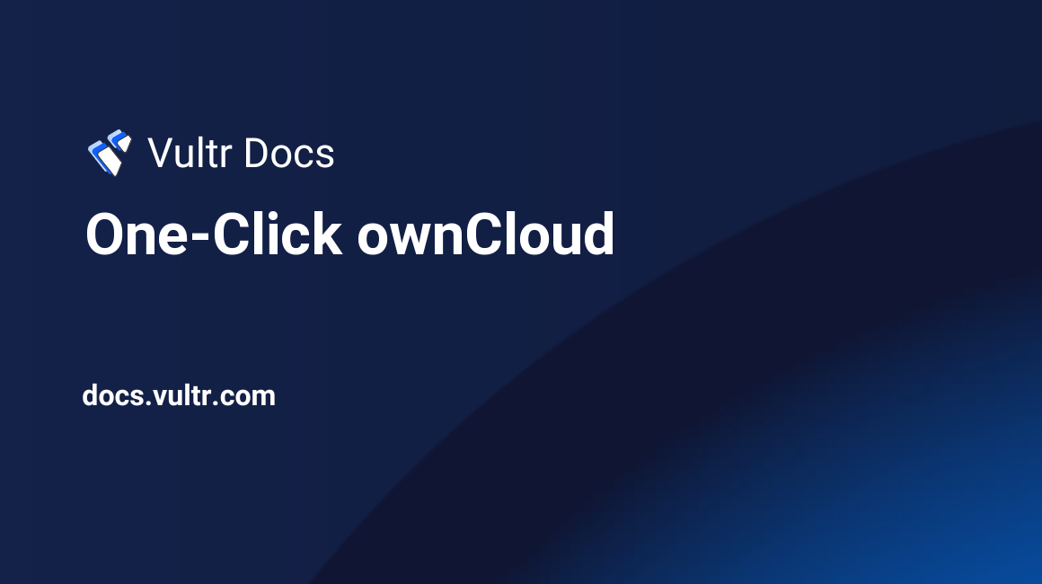 One-Click ownCloud header image
