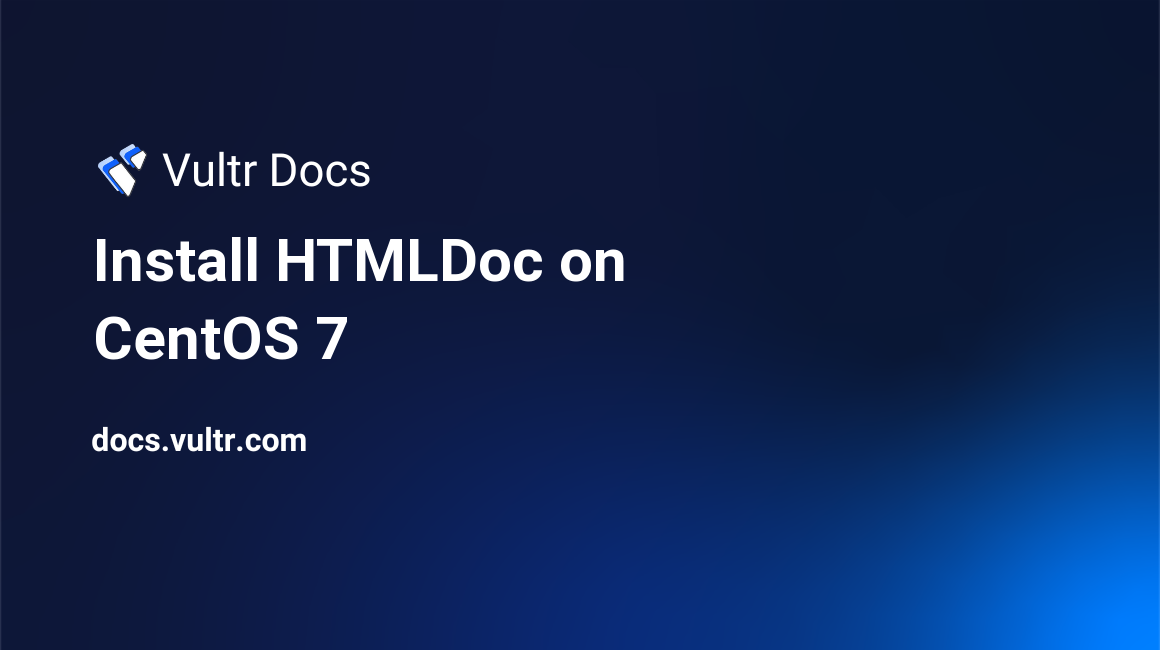 Install HTMLDoc on CentOS 7 header image