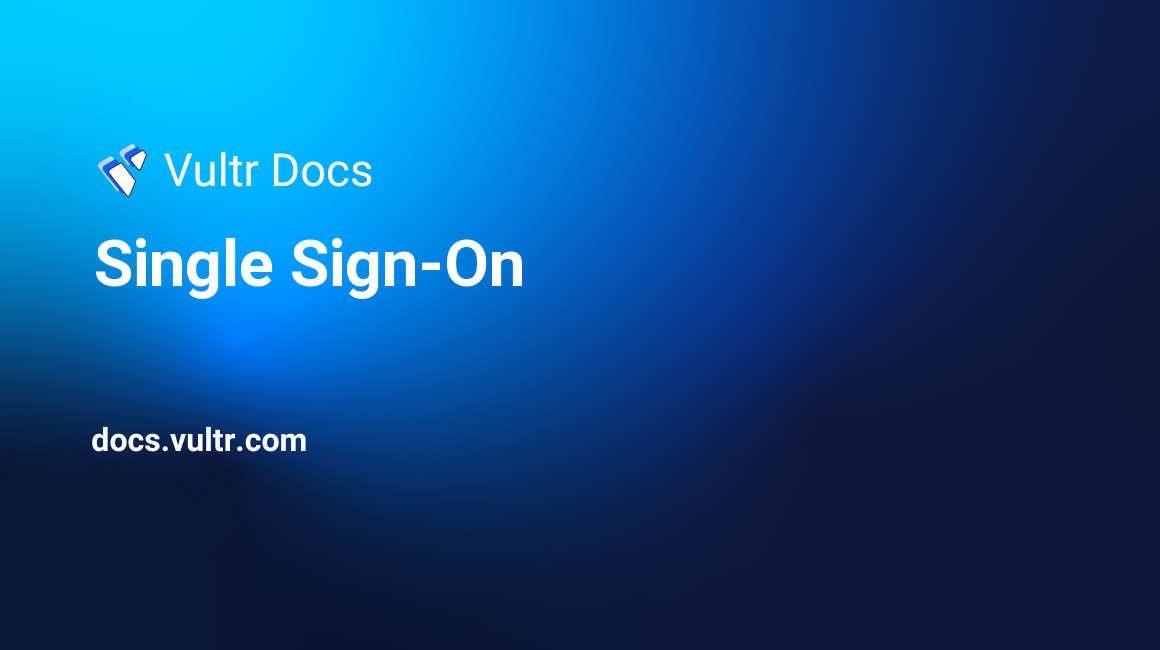 Single Sign-On header image