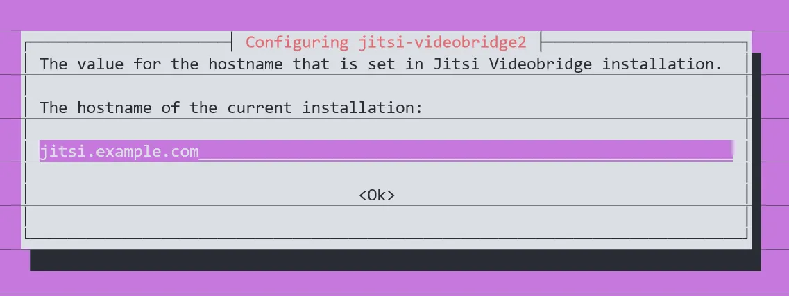 Jitsi Hostname Example