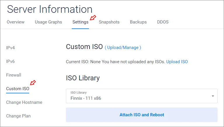 Attach ISO