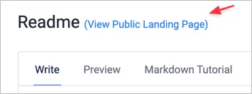 View Public Landing Page