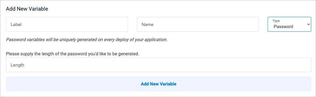 Password variable