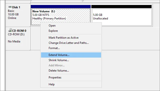 Extend Volume