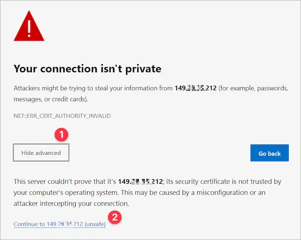 Screenshot of Edge