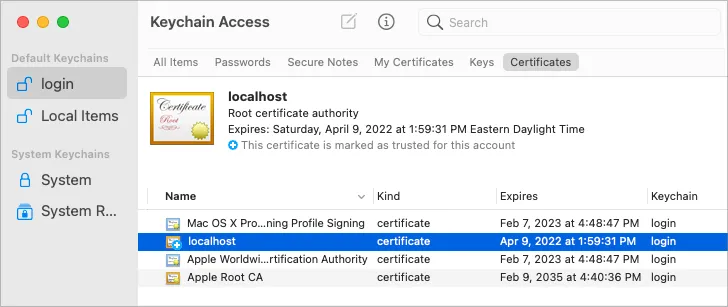 Screenshot of Safari Step 5
