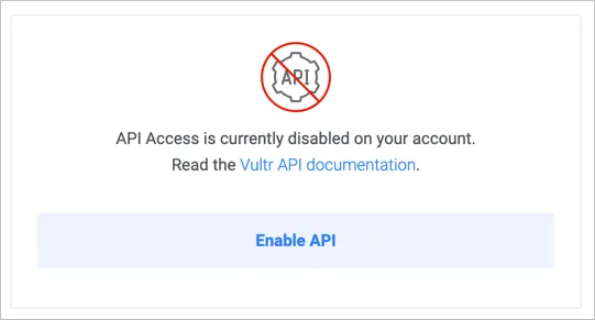 API Diabled