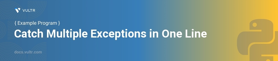 Catch multiple exceptions in one line header image