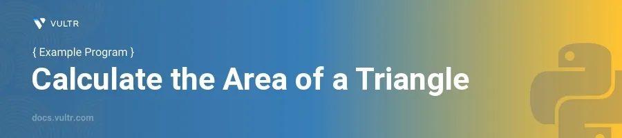 Calculate the area of a triangle header image