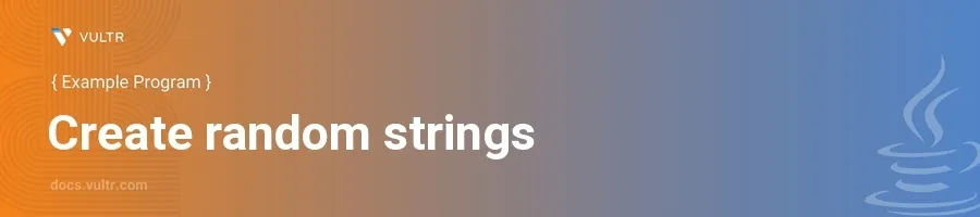 Create random strings header image