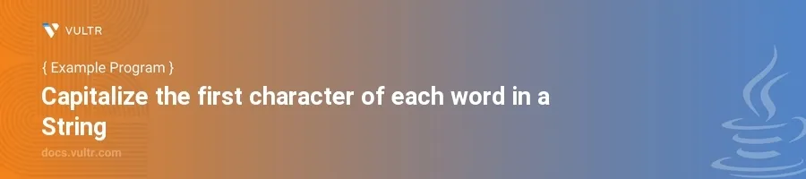 Capitalize the first character of each word in a string header image