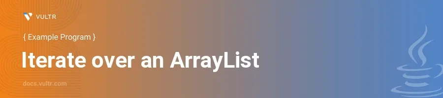 Iterate over an arraylist header image