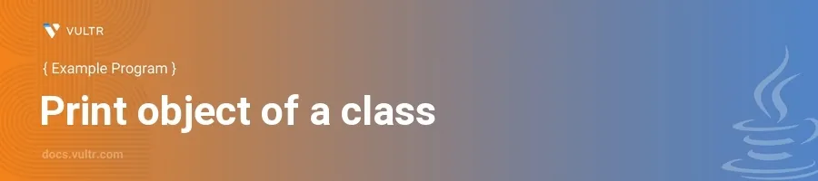 Print object of a class header image