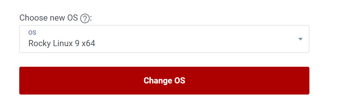 Select a new OS