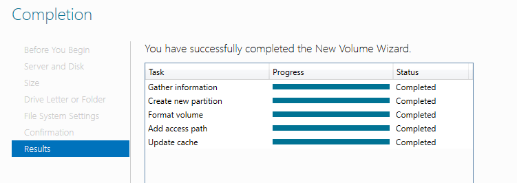 Monitor the Volume Partitioning Process