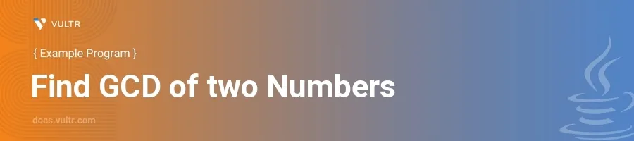 Find gcd of two numbers header image
