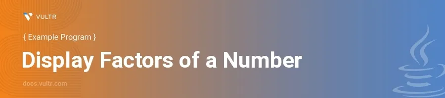 Display factors of a number header image