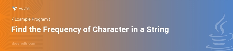 Find the frequency of character in a string header image