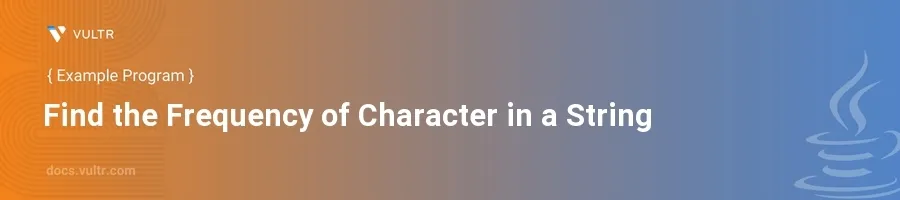 Find the frequency of character in a string header image