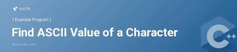Find ascii value of a character header image