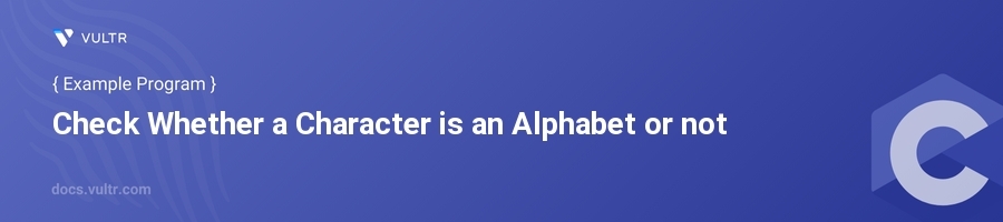 Check whether a character is an alphabet or not header image