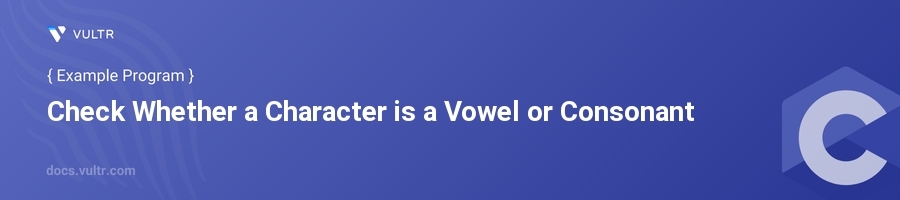 Check whether a character is a vowel or consonant header image