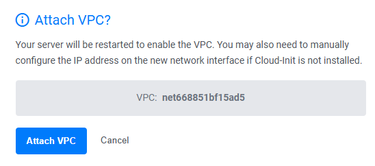 Attach a VPC to an Instance