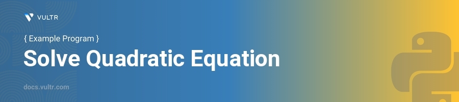 Solve quadratic equation header image