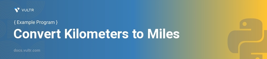 Convert kilometers to miles header image