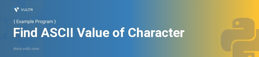 Find ascii value of character header image