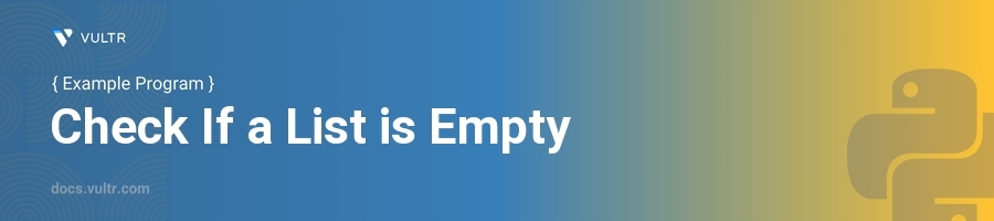 Check if a list is empty header image